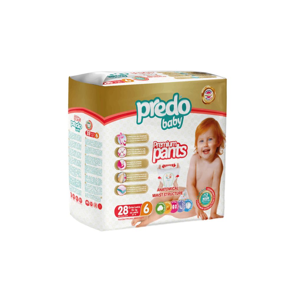 Predo Baby Подгузники-трусики для детей, р. 6, 15+ кг, 28 шт.