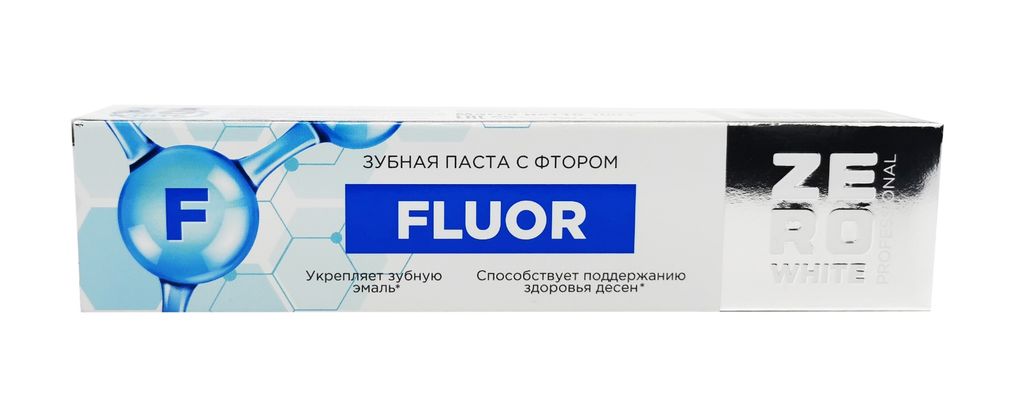 фото упаковки Zero White Зубная паста Fluor с фтором