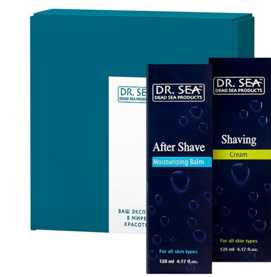 фото упаковки Dr Sea Набор: Крем для бритья+Бальзам после бритья увлажняющий