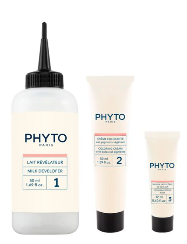 Phyto Paris Крем-краска для волос в наборе, тон 4, Шатен, краска для волос, +Молочко +Маска-защита цвета +Перчатки, 1 шт.