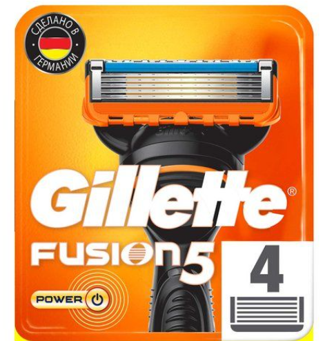 Gillette Fusion Power Сменные кассеты, 4 шт.