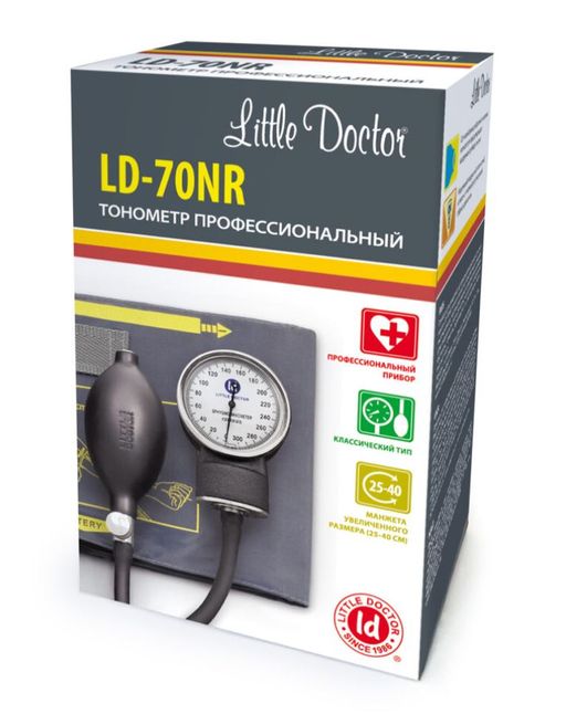 Тонометр механический Little Doctor LD-70NR, манжета на плечо 25-40см, без фонендоскопа, 1 шт.