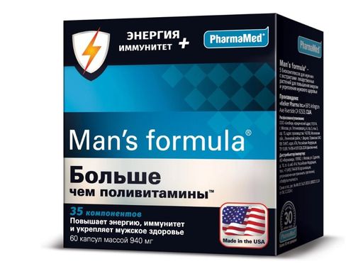Man's formula Больше чем поливитамины, капсулы, 60 шт.