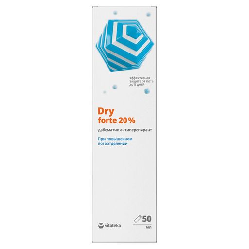 Витатека Dry Forte дабоматик антиперспирант 20%, 50 мл, 1 шт.